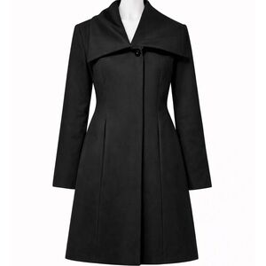 Vintage Black Coat made in Canada with Superfine Wool from Italy